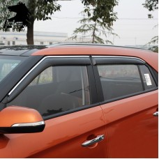 Ветровики с хром полосой Hyundai Creta 2017+