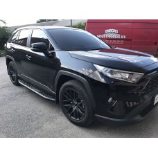 Подножки черные Toyota Rav4 2019-2020+
