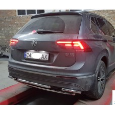 Защита заднего бампера Volkswagen Tiguan 2017-2018+ 